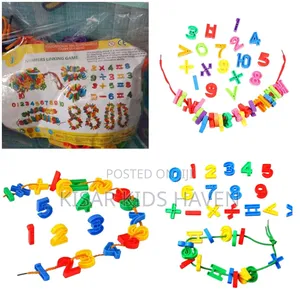 Kids Number Blocks Threading or Lacing Motor Skills Training 1 to 3yrs