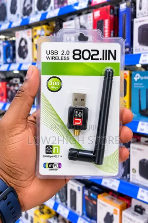 300Mbps USB Wi-Fi Adapter With External Antenna