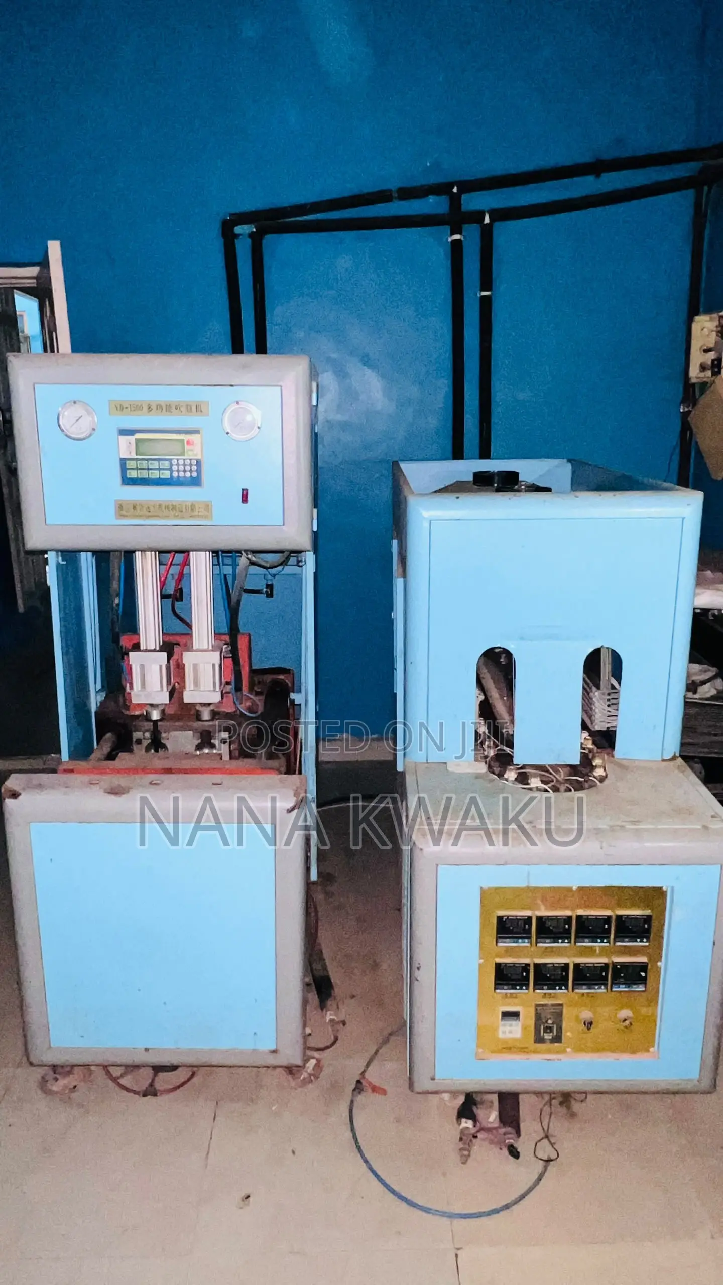 Bottle Blowing Machine With Chiller Twin Cavity