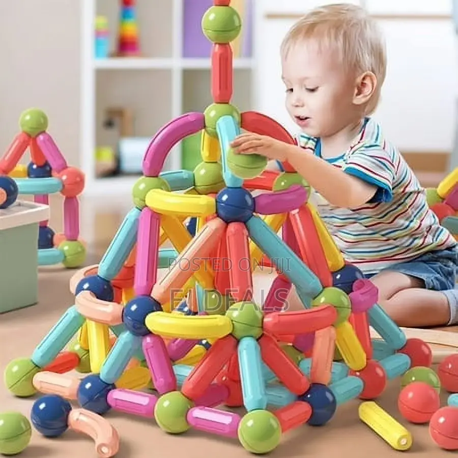 Magnetic Building Toys 72 Pieces Plus Storage Box