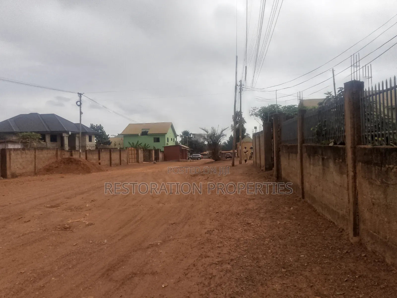 Half Plot With 3bedrooms Storey Building Footings Plan on It for Sale
