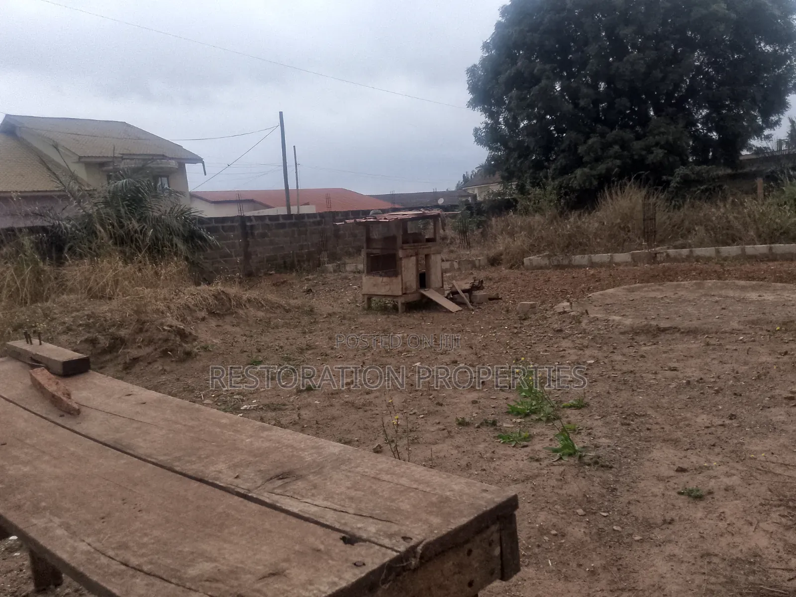 Half Plot With 3bedrooms Storey Building Footings Plan on It for Sale
