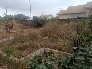 Half Plot With 3bedrooms Storey Building Footings Plan on It for Sale