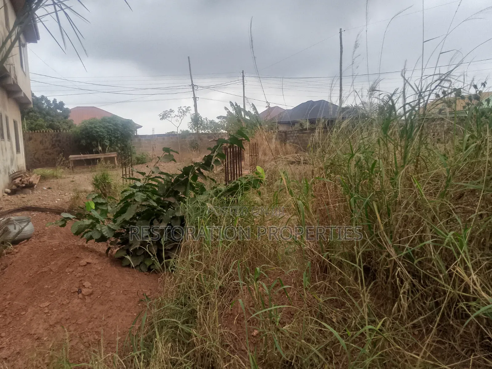 Half Plot With 3bedrooms Storey Building Footings Plan on It for Sale