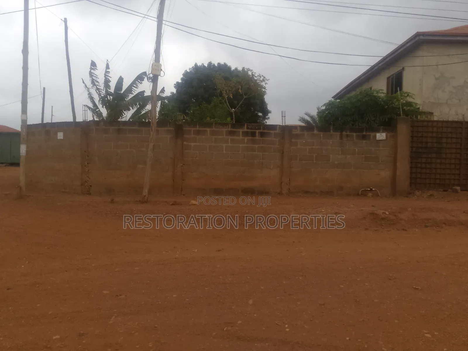 Half Plot With 3bedrooms Storey Building Footings Plan on It for Sale