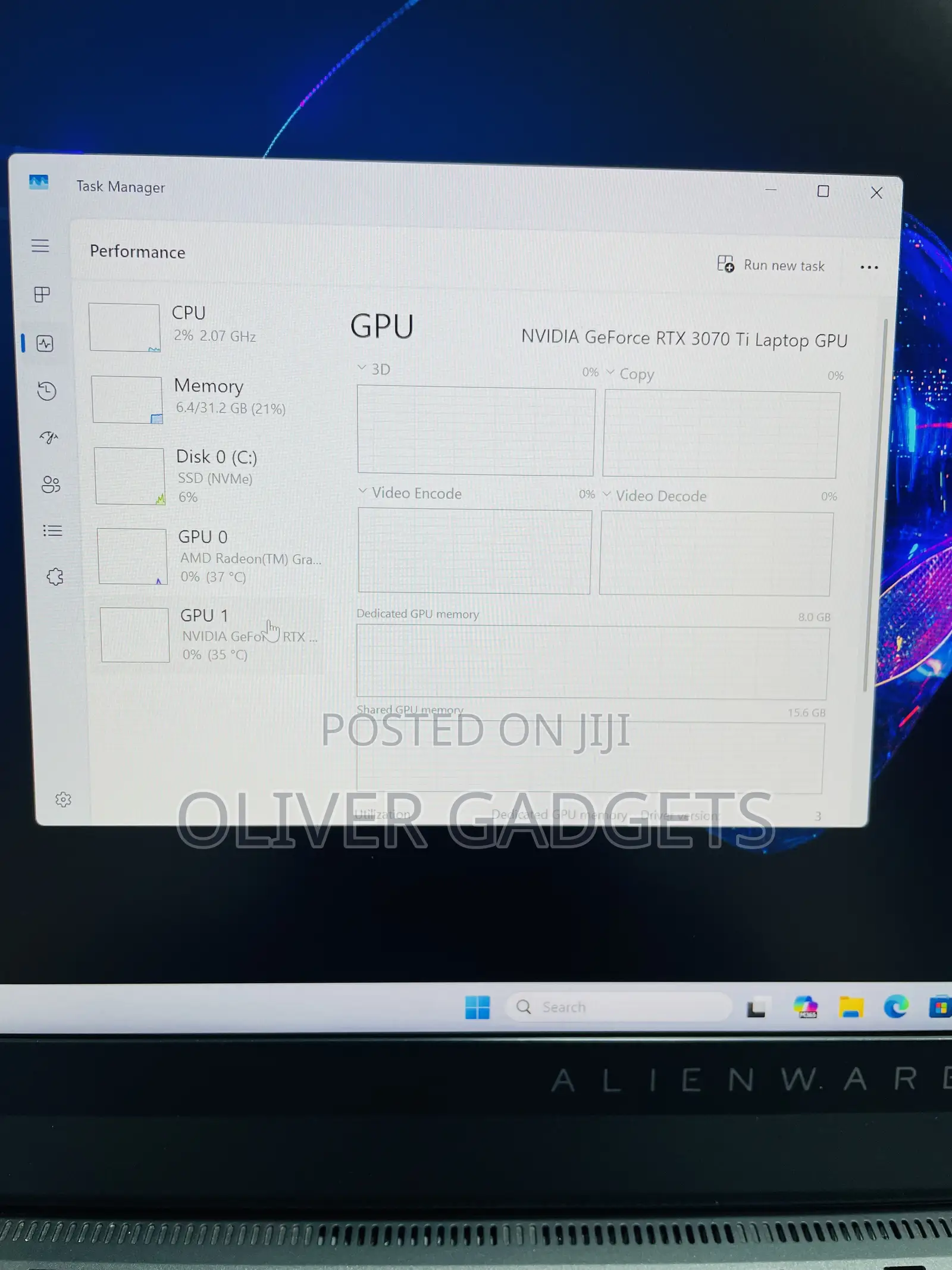 Laptop Alienware M15 R7 32GB AMD Ryzen 9 SSD 1T