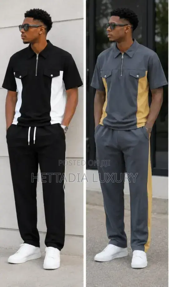 Men's Vintage 2-Piece Set -Polo Trousers