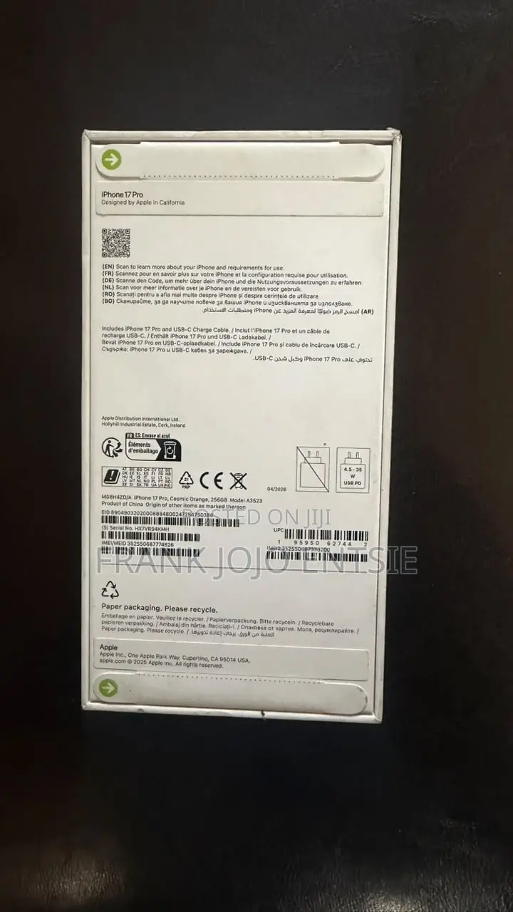 New Apple iPhone 17 Pro 256 GB Orange