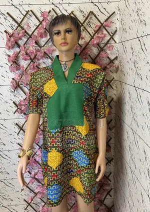 Beautiful Multicolored Ankara African Print Design Bubu Dress