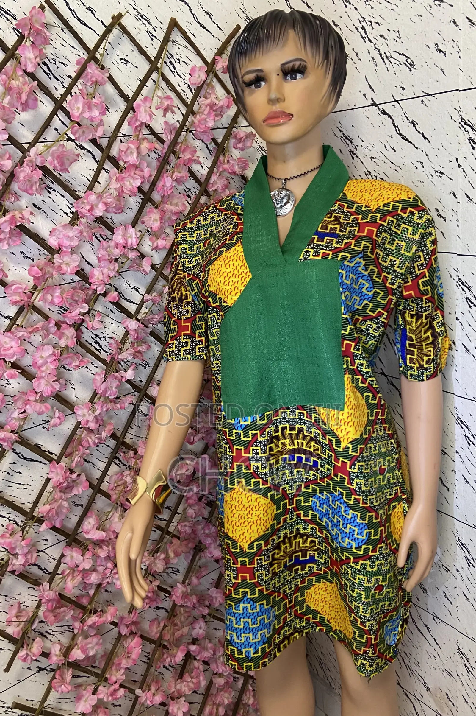 Beautiful Multicolored Ankara African Print Design Bubu Dress