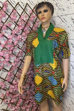 Beautiful Multicolored Ankara African Print Design Bubu Dress
