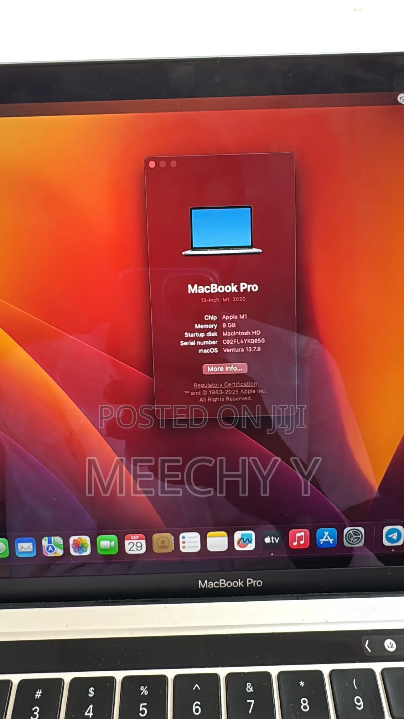 Laptop Apple MacBook Pro 2020 M1 8GB Apple M1 SSD 256GB