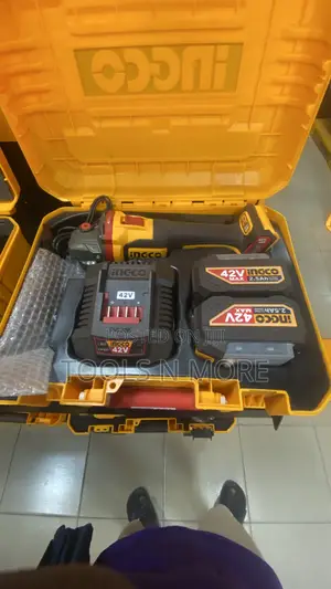 INGCO 42V Cordless Angle Grinder (2.5Ah Batteries)