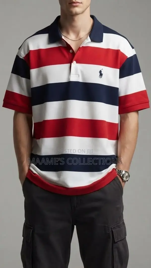 Men’s Striped Polo Shirt – Premium Casual Wear