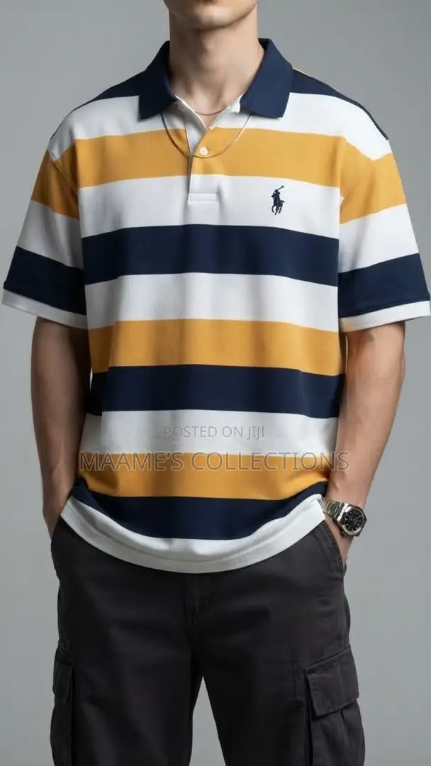 Men’s Striped Polo Shirt – Premium Casual Wear