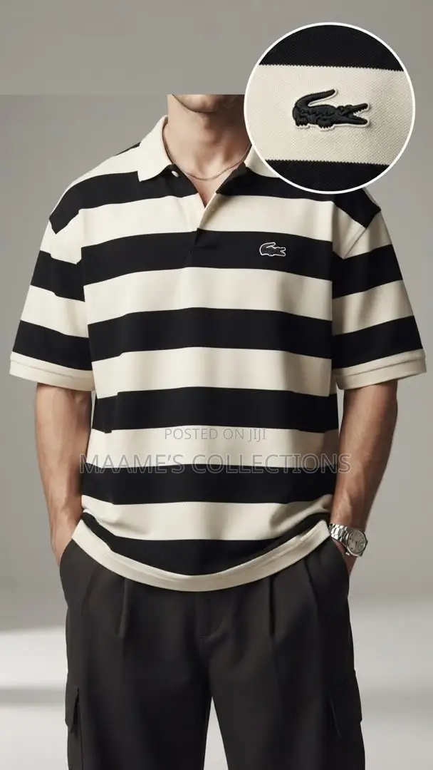 Men’s Striped Polo Shirt – Premium Casual Wear