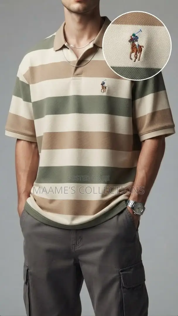 Men’s Striped Polo Shirt – Premium Casual Wear