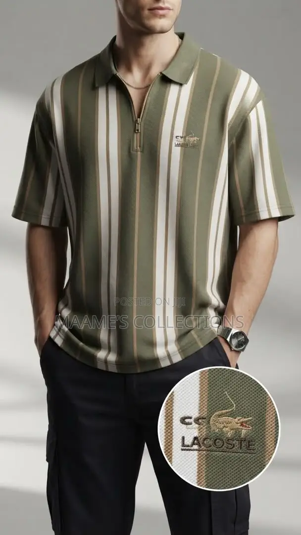 Men’s Striped Polo Shirt – Premium Casual Wear