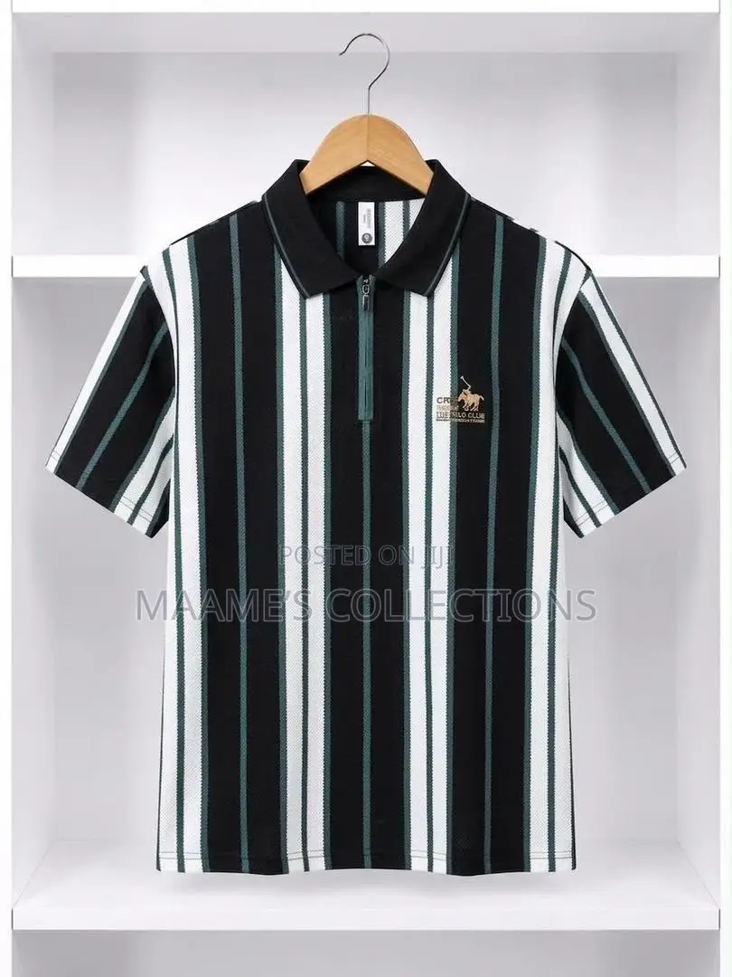 Men’s Striped Polo Shirt – Premium Casual Wear