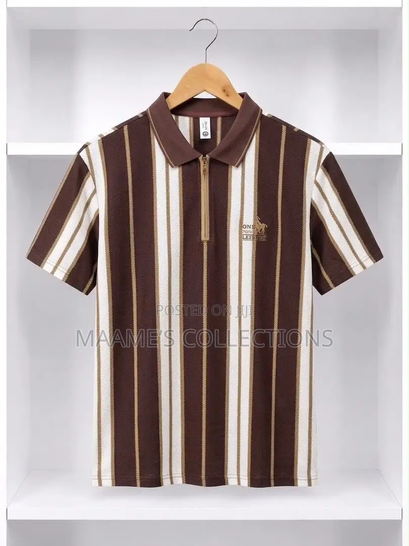 Men’s Striped Polo Shirt – Premium Casual Wear