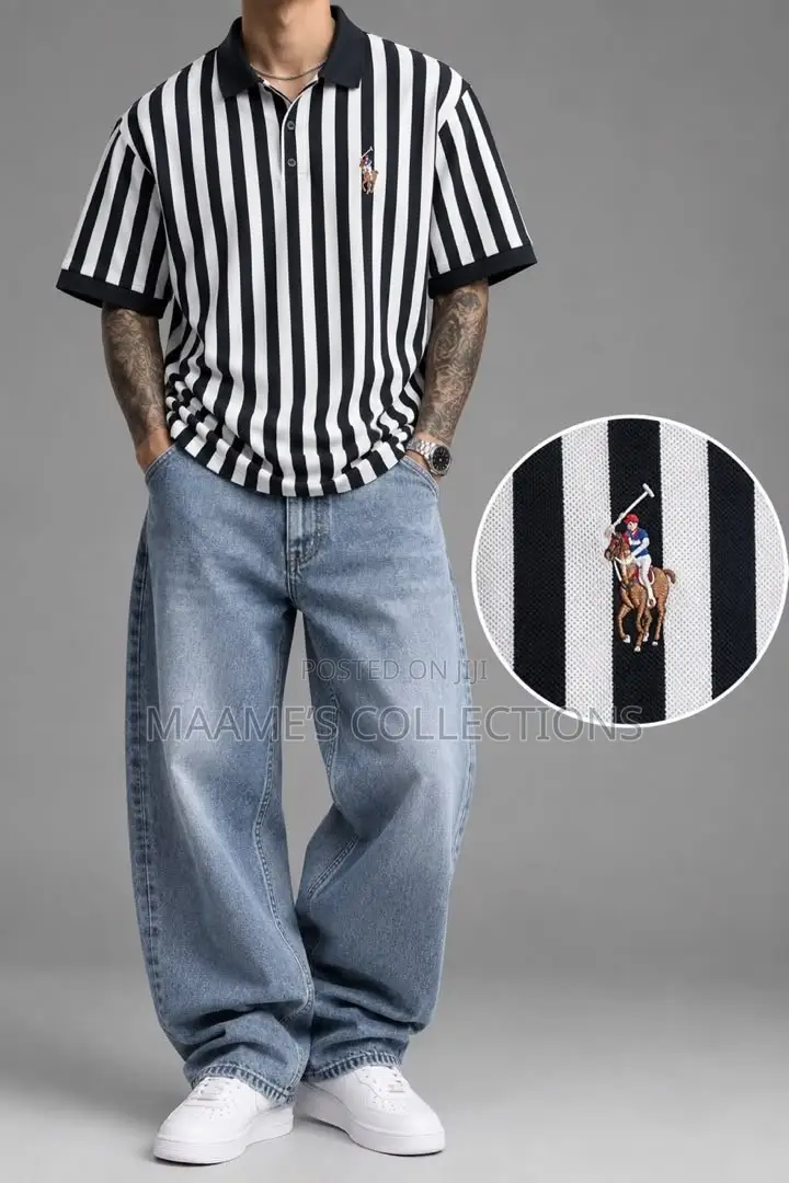 Men’s Striped Polo Shirt – Premium Casual Wear