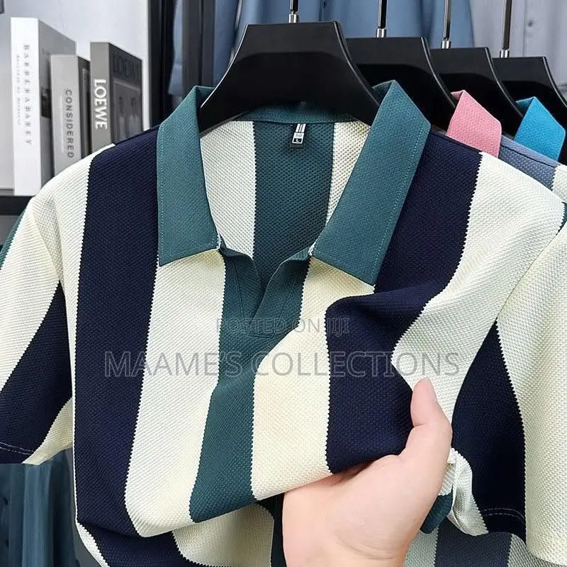 Men’s Striped Polo Shirt – Premium Casual Wear