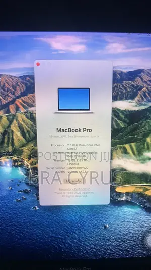 Laptop Apple MacBook Pro 2017 16GB Intel Core i7 SSD 256GB