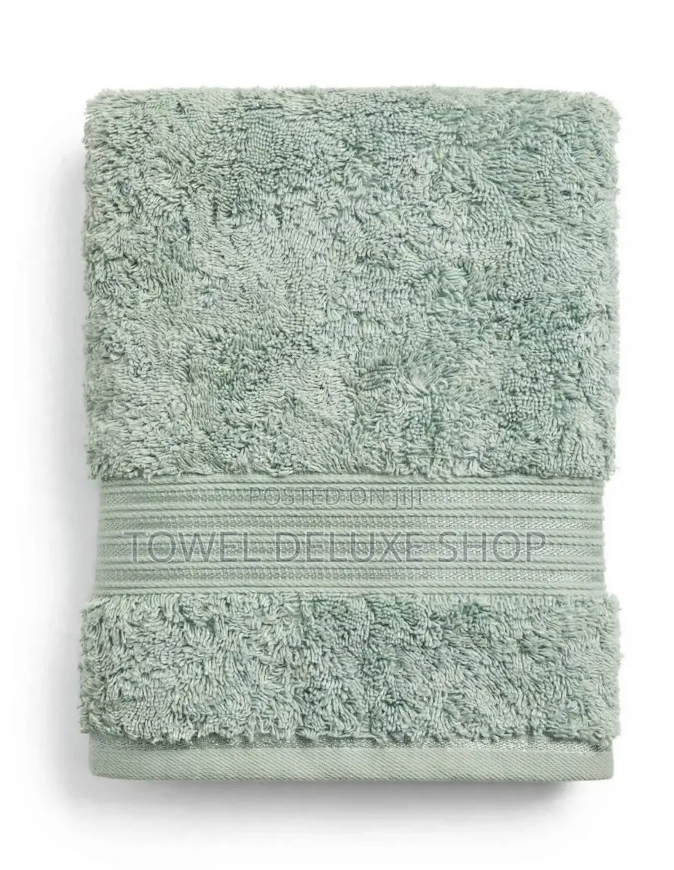 Sky Blue and Sage Green Bath Towels