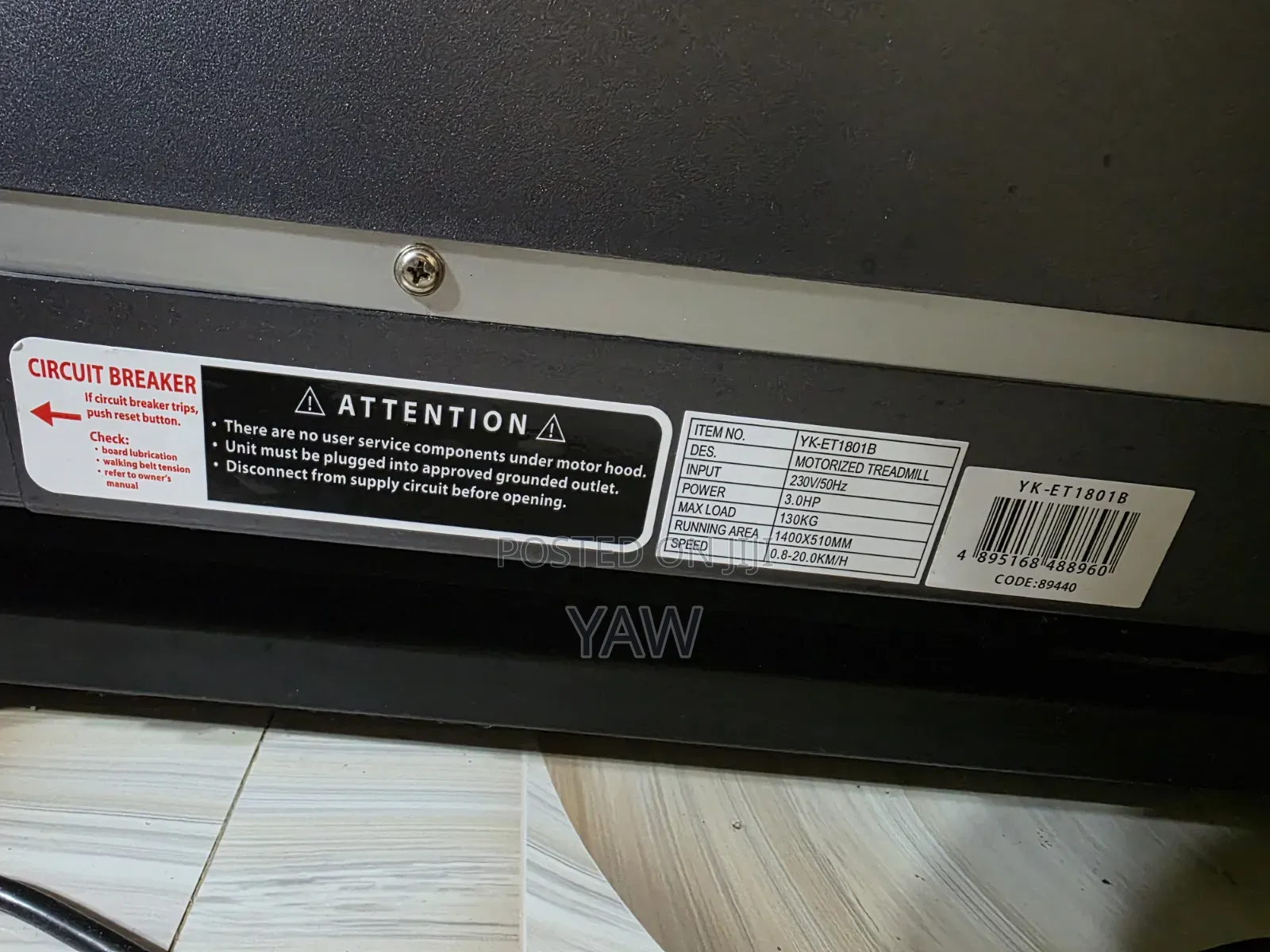 MaxFactor 3.0HP Motorized Treadmill – 20km/H, Auto Incline, 130kg