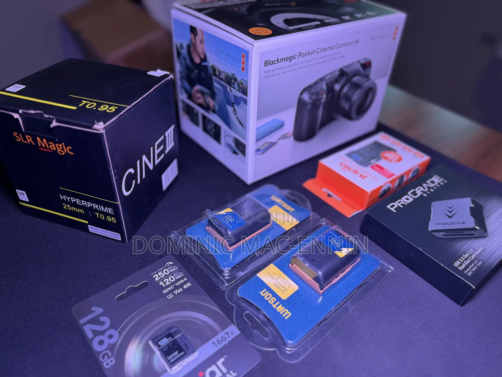 Black Magic Pocket Cinema 4K+25mm SLR Cinema Lens+ Pro Media Kit
