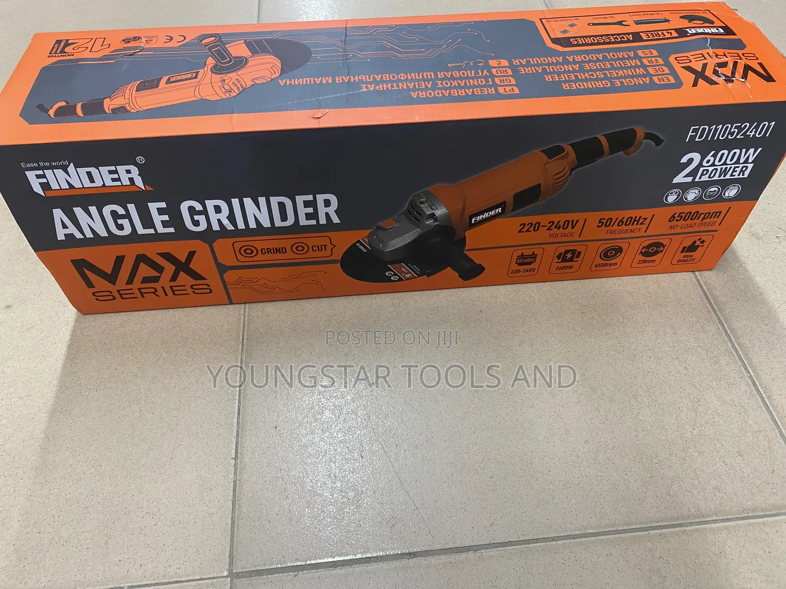 Finder Max Series 2600W Angle Grinder (9" / 230mm) – Brand New