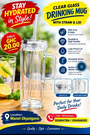 Glass Jar for Drinking