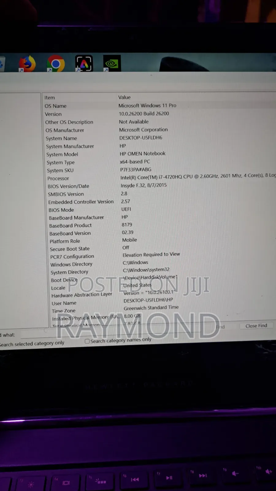 Laptop HP Omen 15 8GB Intel Core i7 SSD 256GB