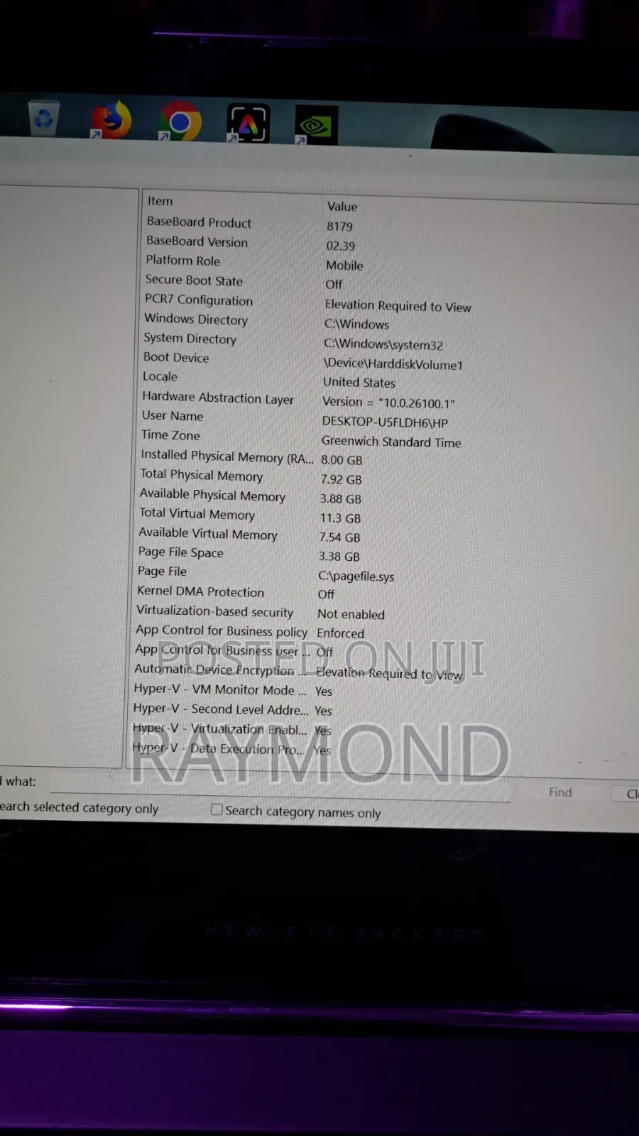 Laptop HP Omen 15 8GB Intel Core i7 SSD 256GB