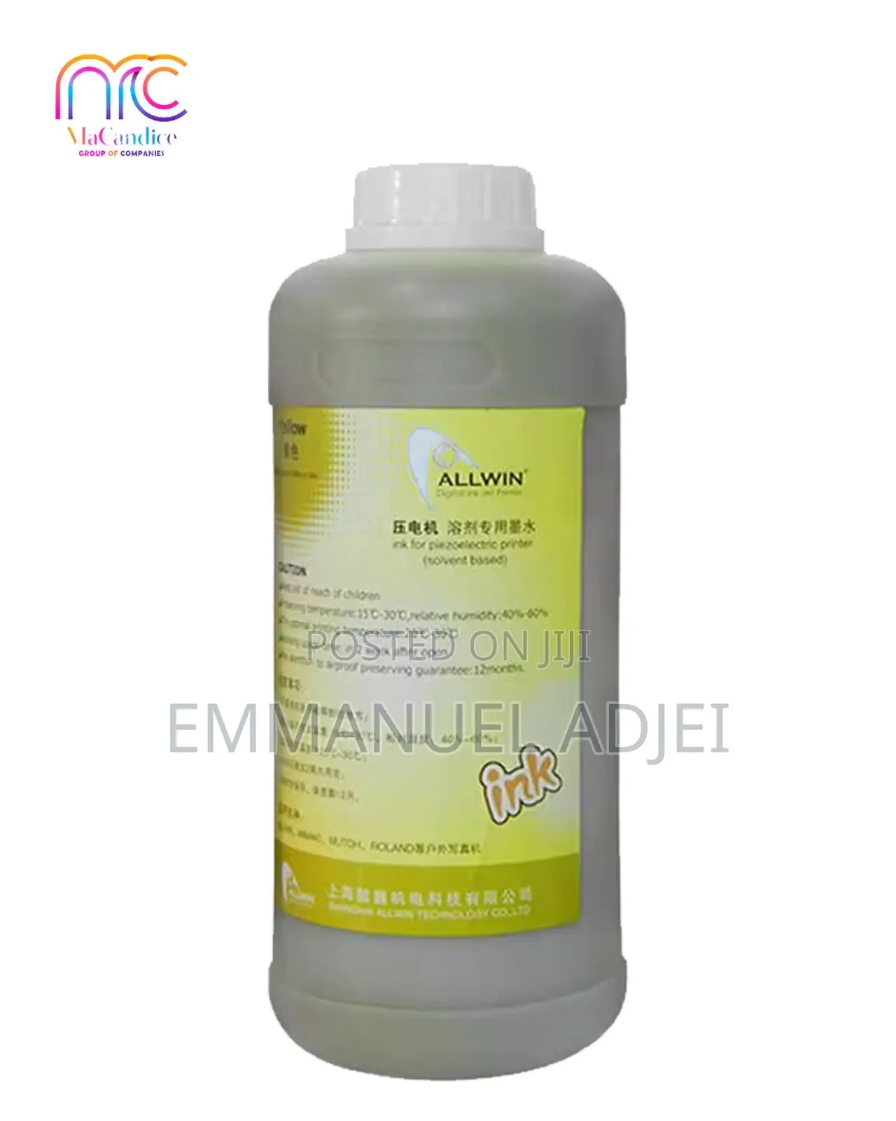 Original Eco Solvent Ink Indoor Outdoor for Dx7, Dx5, Xp600(Yellow)