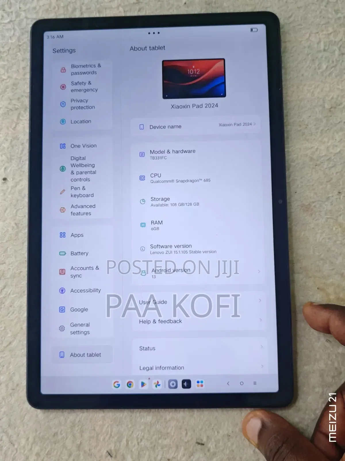 Lenovo Tab P11 128 GB Gray
