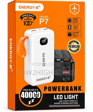 Energy-B P7 40,000mAh Fast-Charging Power Bank