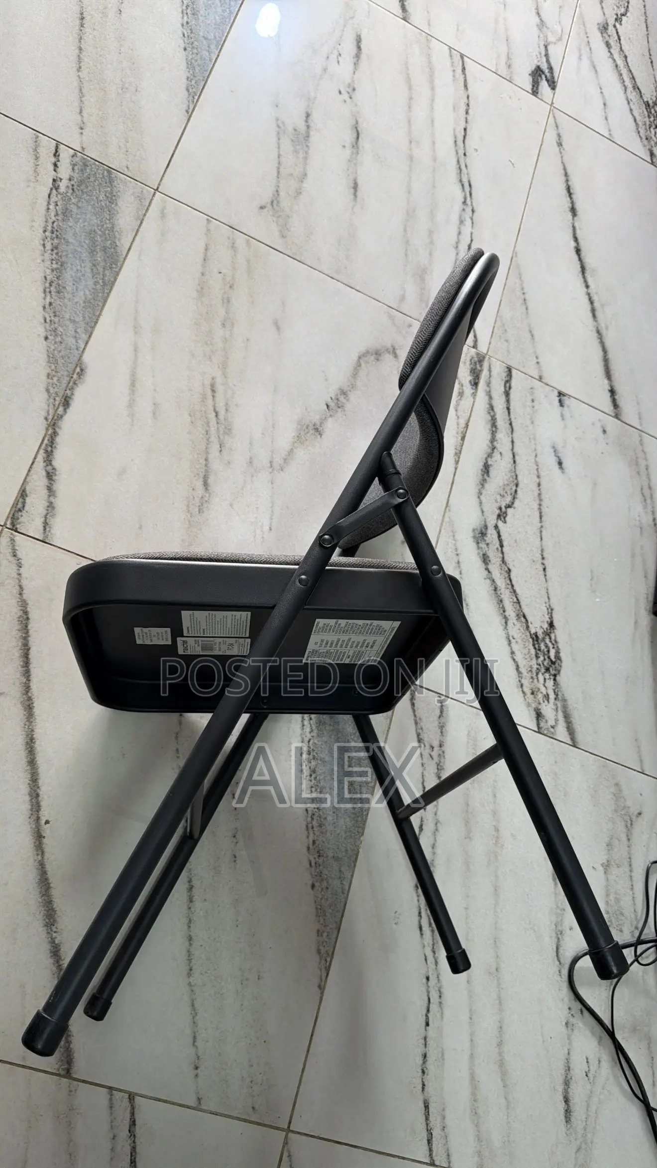 Black Padded Folding Chair