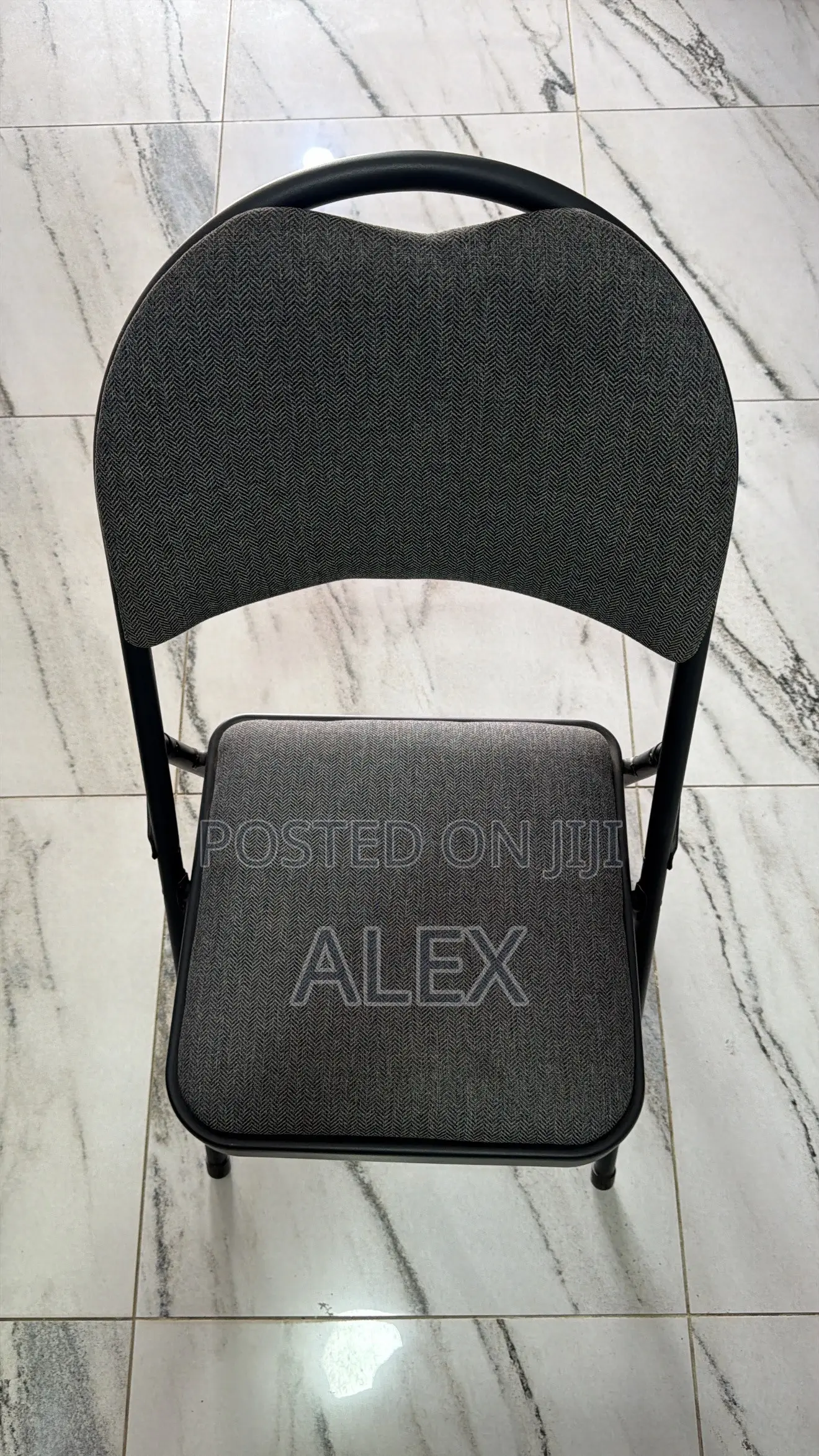 Black Padded Folding Chair
