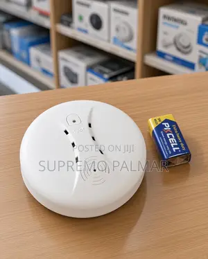 9V Battery Smoke Detector With Test Button | Home Fire Alarm 85dB