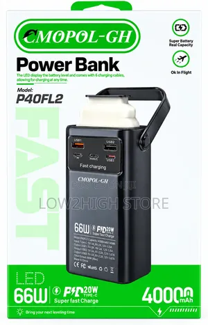 CMOPOL-GH P40FL2 40,000mAh 66W Power Bank