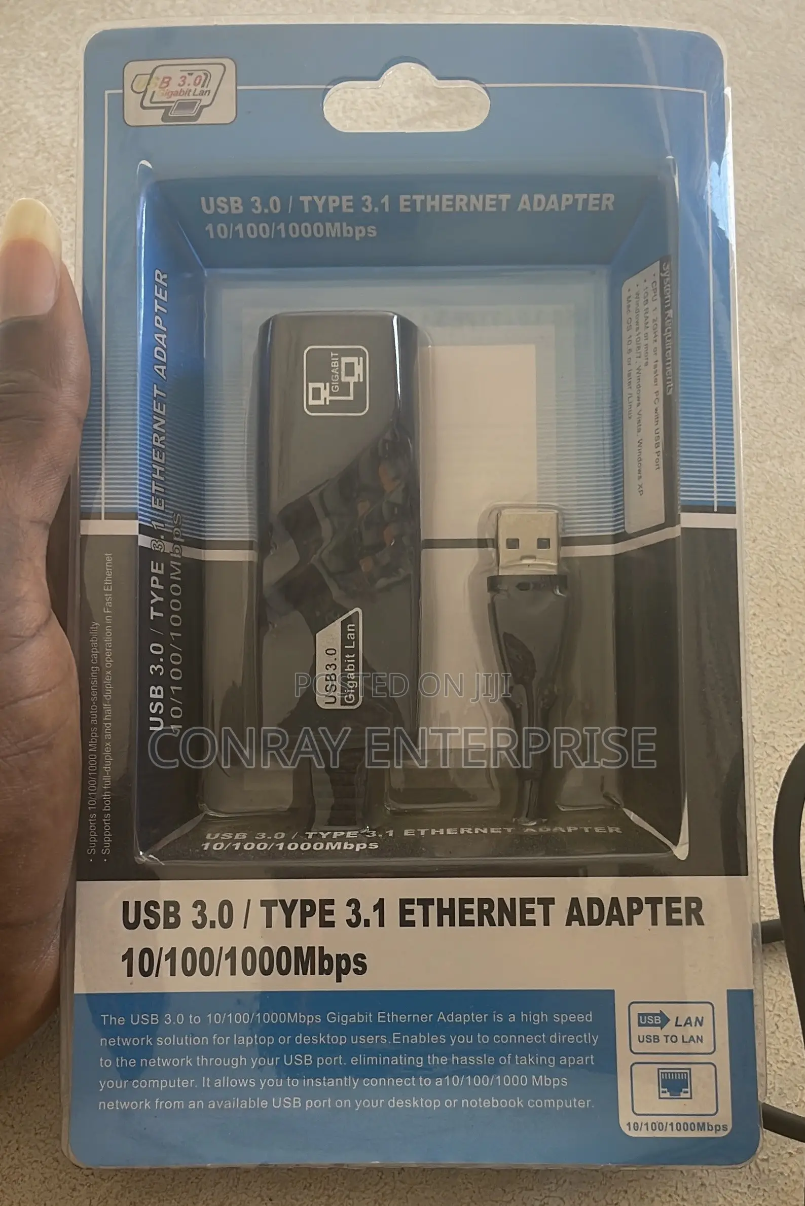 USB Ethernet Adapter.