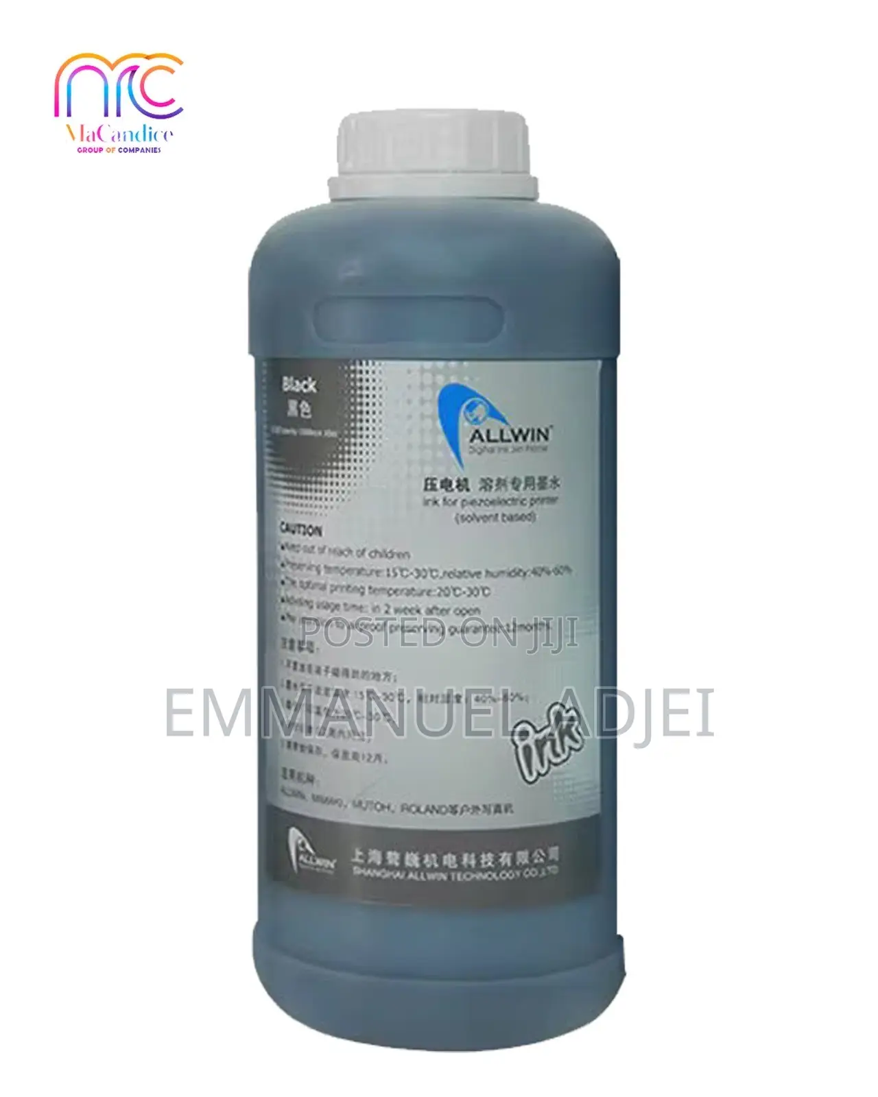 Original Eco Solvent Ink Indoor Outdoor for Dx7, Dx5, Xp600(Black Ink)