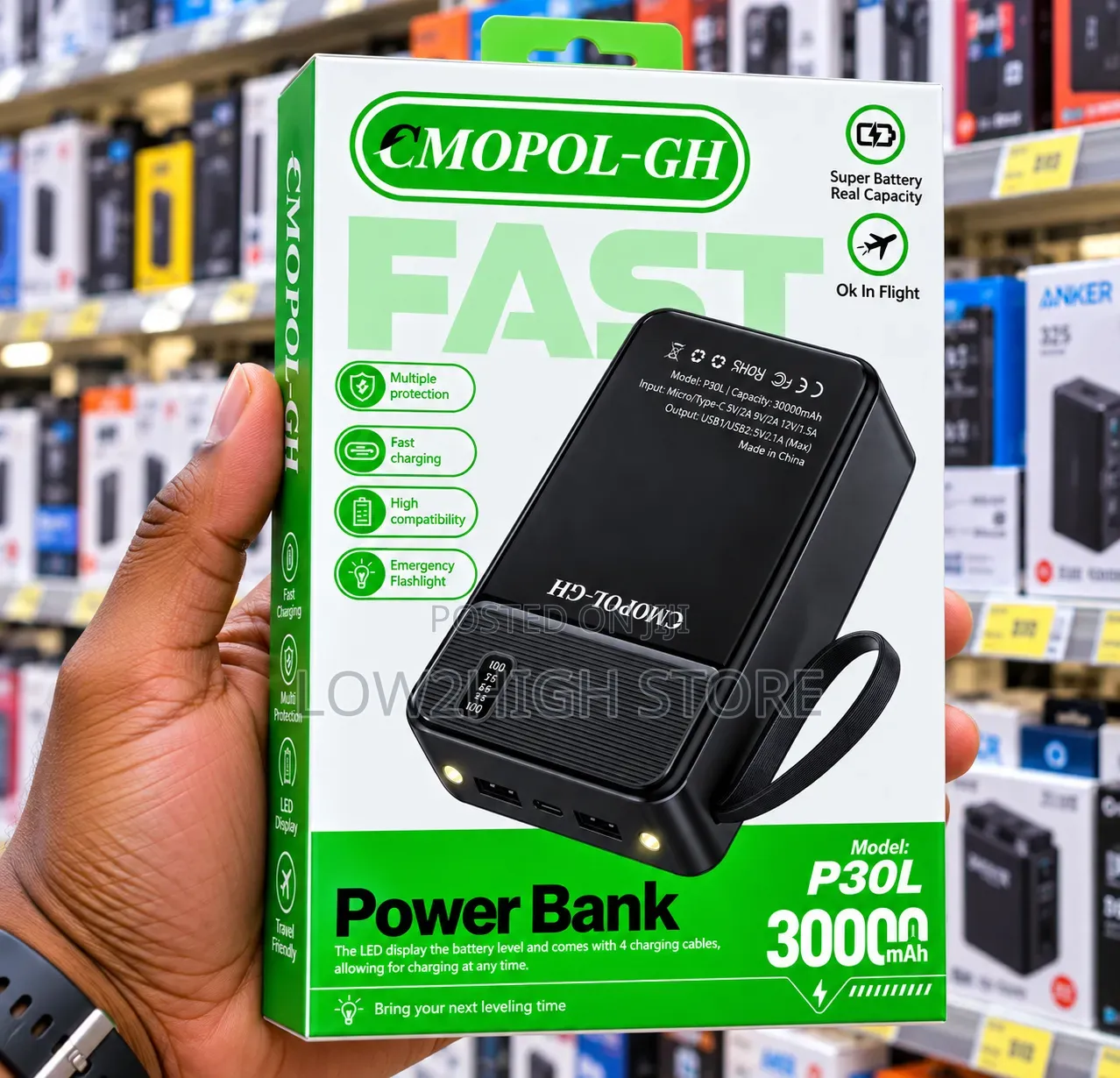 CMOPOL-GH P30L 30,000mAh Power Bank - Low2High