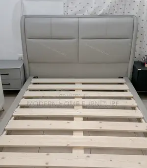 Luxury Grey PU Leather Bed | Imported | Modern Comfortable