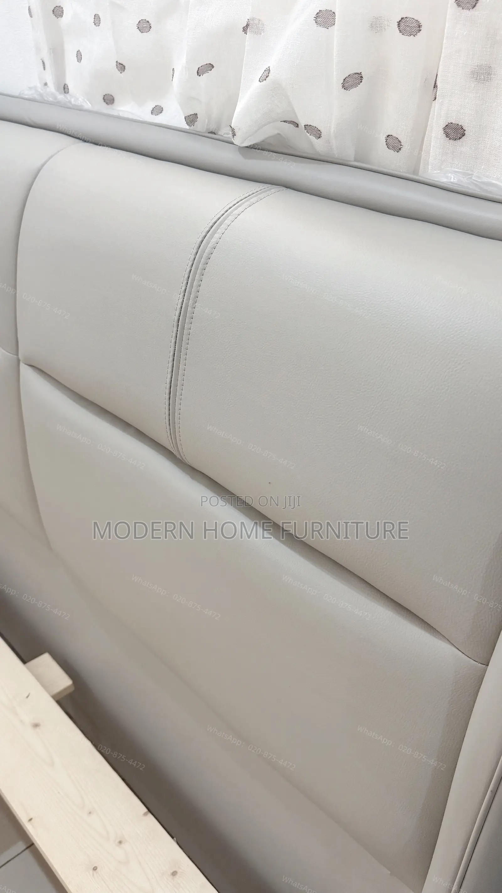 Luxury Grey PU Leather Bed | Imported | Modern Comfortable