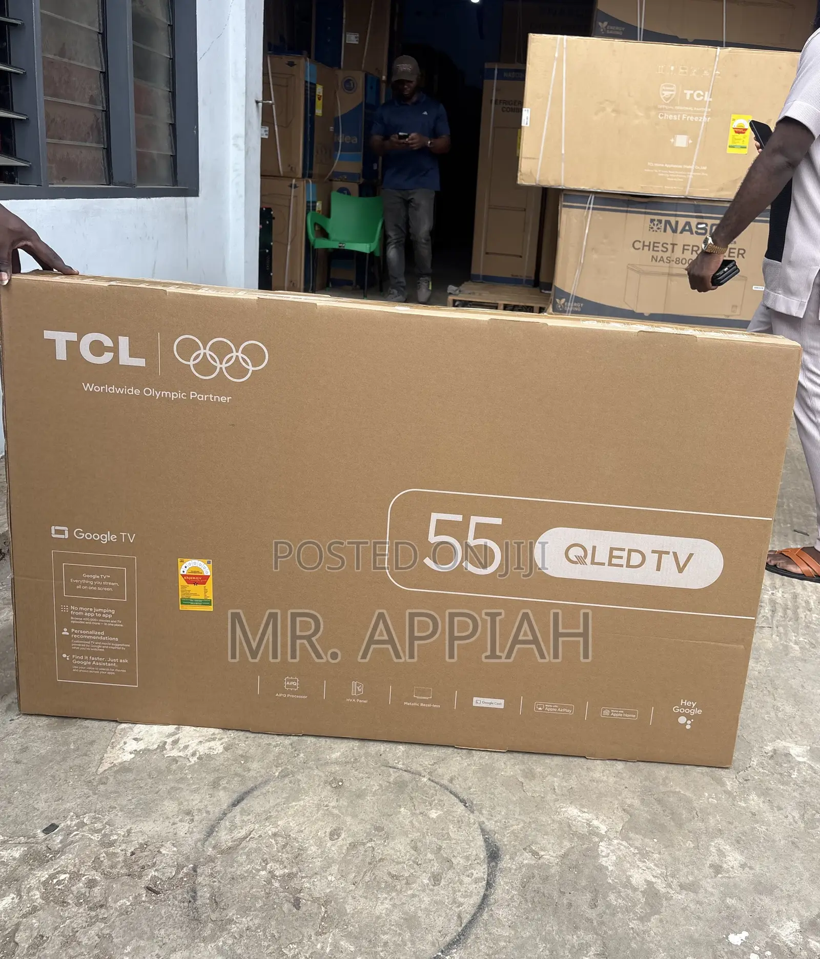 Super Quality TCL 55” Qled 4k Smart Screen TV(Black) Remote Control 