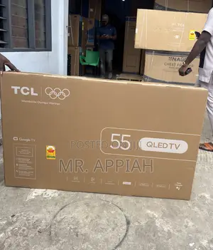 Super Quality TCL 55” Qled 4k Smart Screen TV(Black) Remote Control 