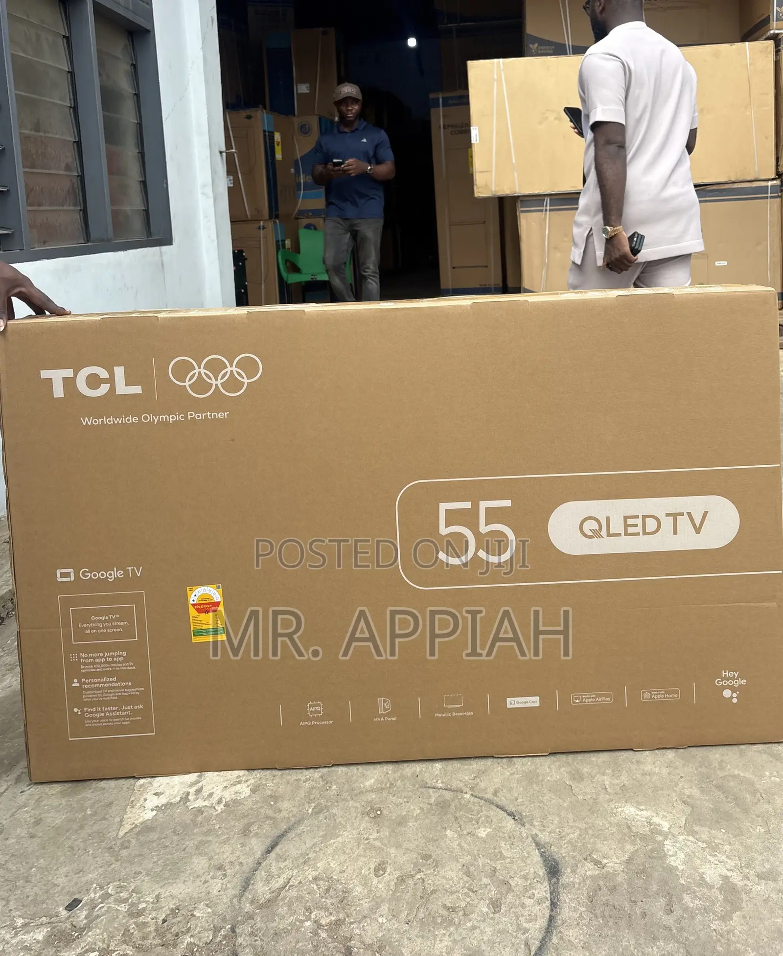 TCL 55” Qled 4k Smart Television(Remote Control) Black