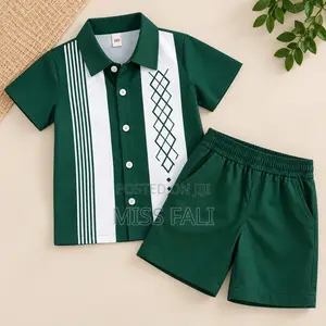 Emerald Stripe 2-Piece Set. 3-4Years